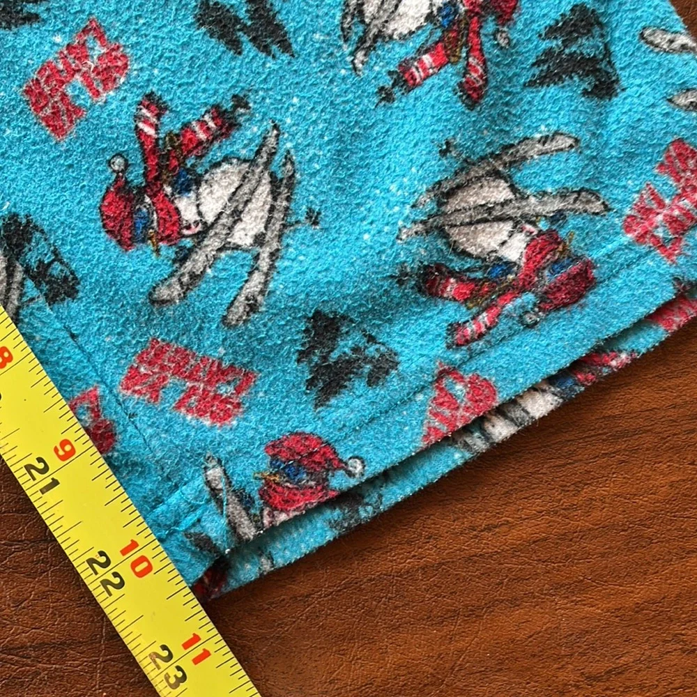 Kids Ski Long Pajama Set with Flannel Pants sz 8/10